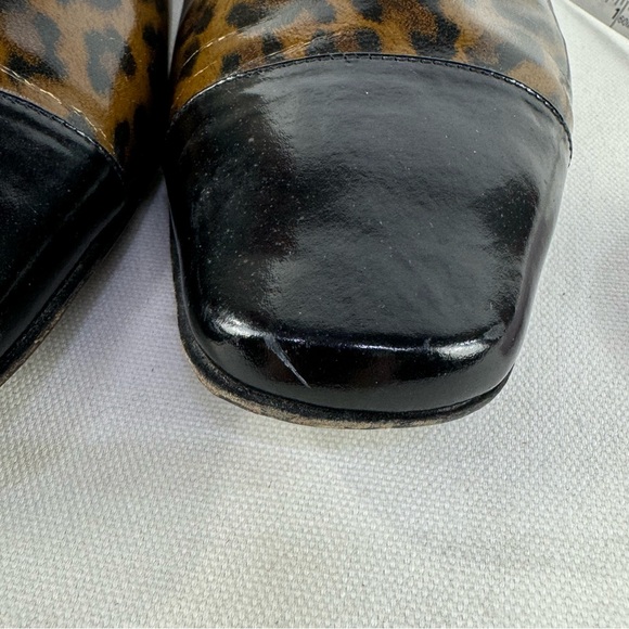 Salvatore Ferragamo Boutique Leopard Patent Italian Leather Square Toe Heel 6.5 - Picture 14 of 15